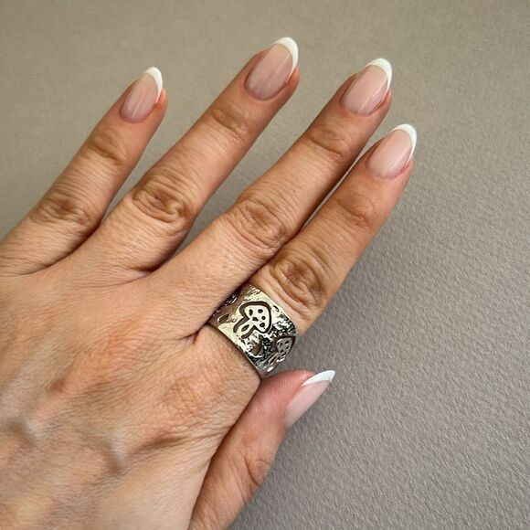 Silver Mushroom Design Ring A1298 - Picture 4 of 4